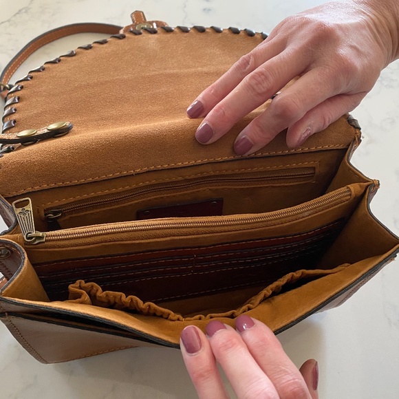 Patricia Nash - Brown Leather Lanza Crossbody Bag - BRAND NEW - Picture 3 of 16